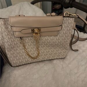 Michael Kors Tan and Cream Shoulder Bag
